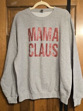 Mama Claus Grey Crewneck Sweatshirt